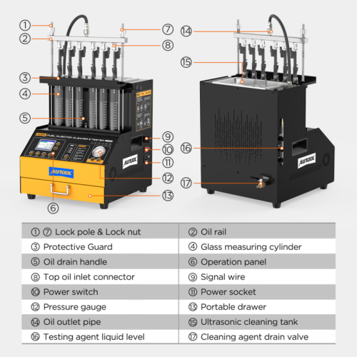 AUTOOL CT500 - Ipari GDI/EFI/FSI befecskendező alátét és teszter