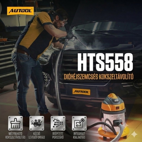 AUTOOL HTS558 Szeleptisztító homokfúvó dióporral