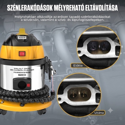 AUTOOL HTS558 Szeleptisztító homokfúvó dióporral