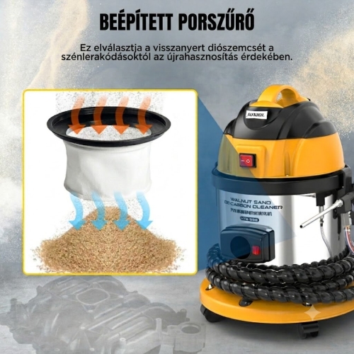 AUTOOL HTS558 Szeleptisztító homokfúvó dióporral