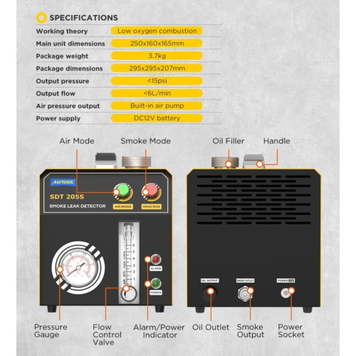 AUTOOL SDT205S füstérzékelő