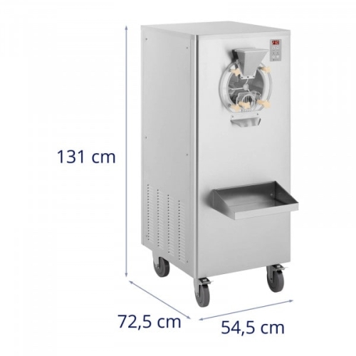 Fagylaltkészítő - 1500 W - 15-22,5 l/h - 1 ízű - kerekeken