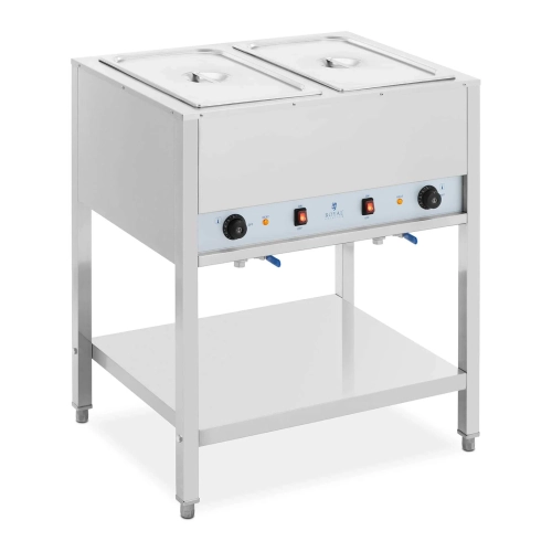 Bain marie ételmelegítő - 1265 W - 2 x GN1/1 - talppal