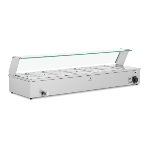 Bain marie ételmelegítő - 6 GN 1/3 konténer