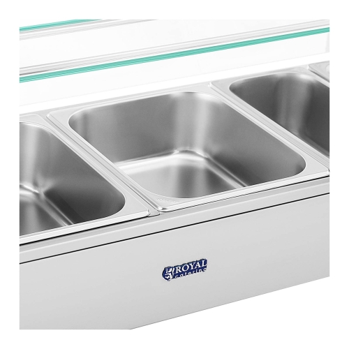 Bain marie ételmelegítő - 6 x GN tartály