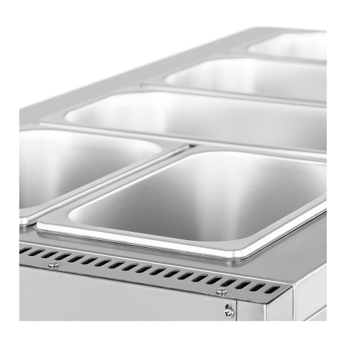 Bain Marie gáz ételmelegítő - 3300 W - 5 GN - 0,02 bar - G20