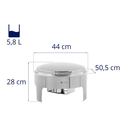 Ételmelegítő, kerek - 5,8L
